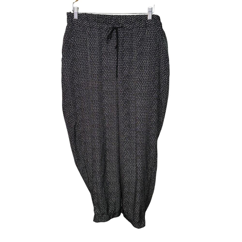Olive & Oak Harem Pants Women’s Size 1X Black & White Geometric Print Pockets